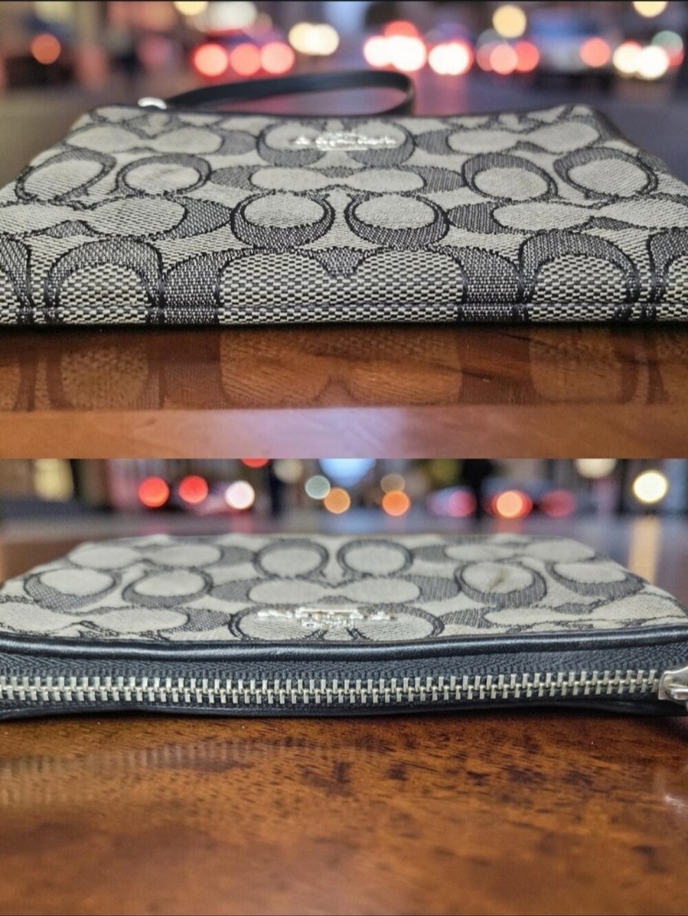 Coach Outline Signature Zip Top Tote (Style F58282) & Coach Corner Zip Wristlet - Picture 14 of 15